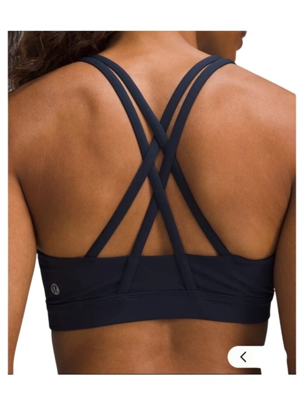Lululemon Energy Bra Strappy Back Sports Bra Size 4 Navy Blue Gym Athletic - Picture 2 of 12